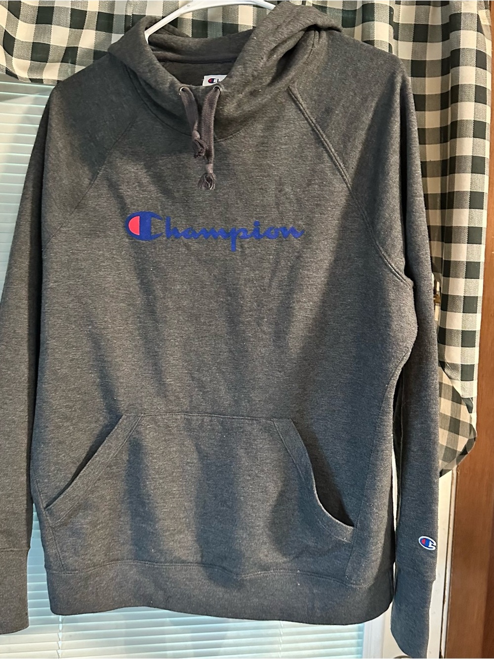 Champion Men's Gray Pullover Hoodie Sweatshirt